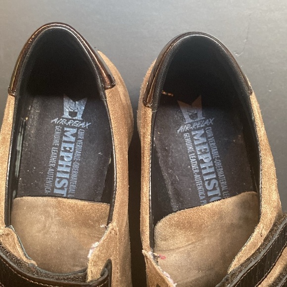 Mephisto Frederica Leather Sneakers Taupe size 7.5 - Picture 6 of 9